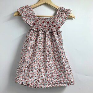 Nordstrom Girl's Square Neck Sleeveless Floral Cotton Play Dress SIze‎ 3T